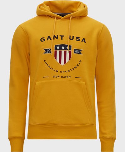 Gant Sweatshirts D1 BANNER SHIELD HOODIE 2007039 Gul